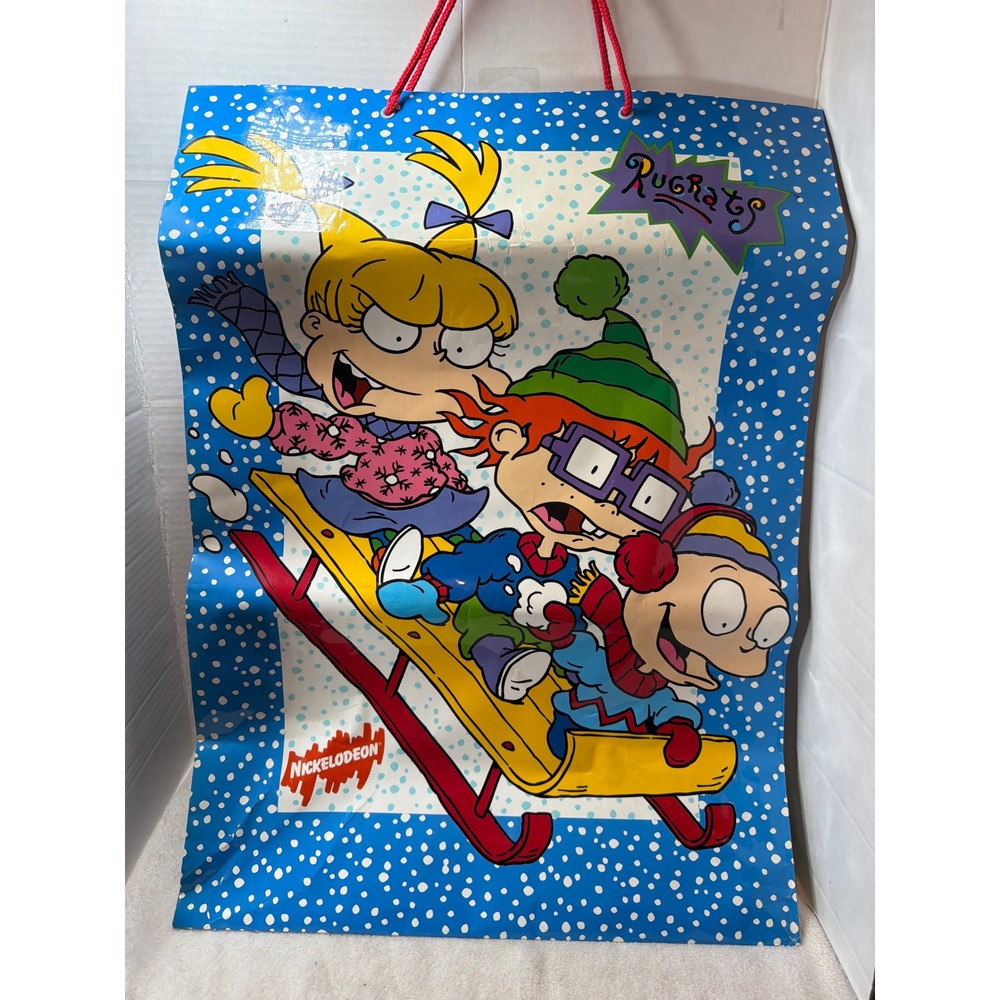 VTG 1998 Rugrats Holiday Gift Bag Nickelodeon American Greetings‎ Jumbo 17x9x24